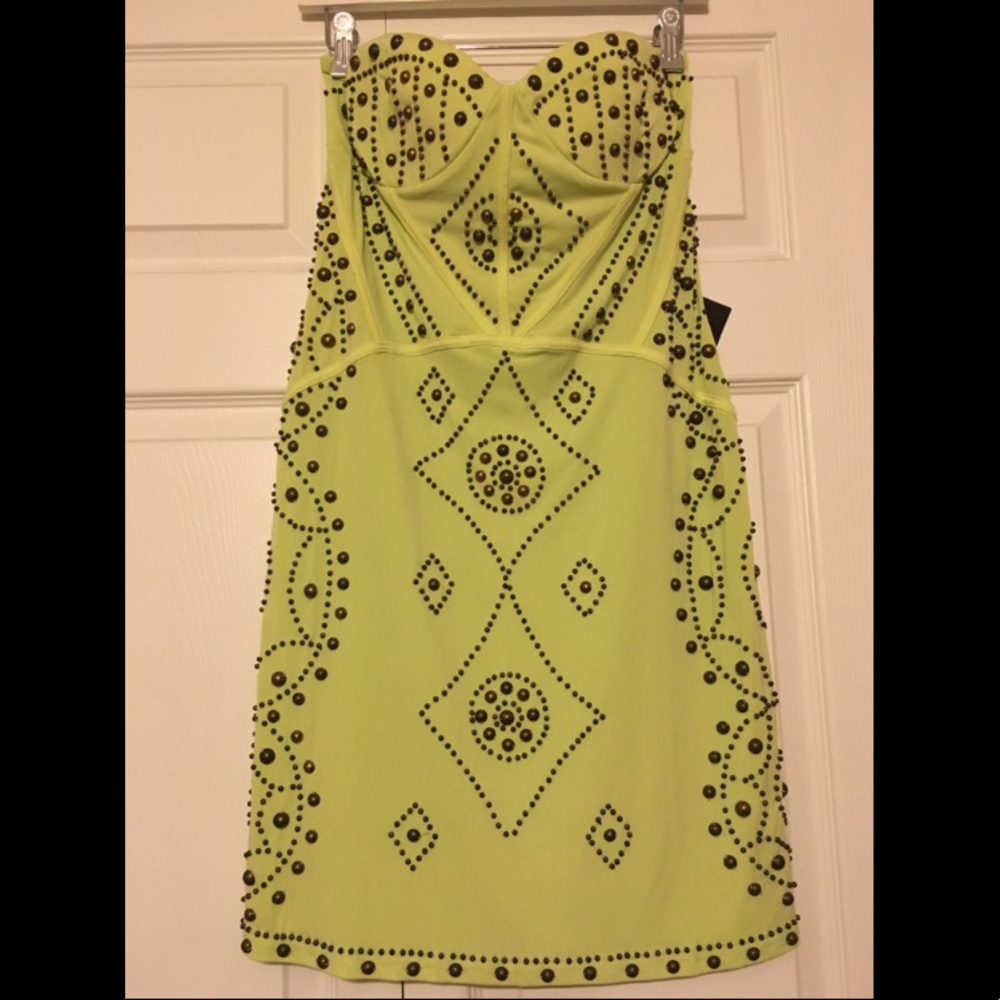 Arden B. Strapless Moroccan Bead Dress